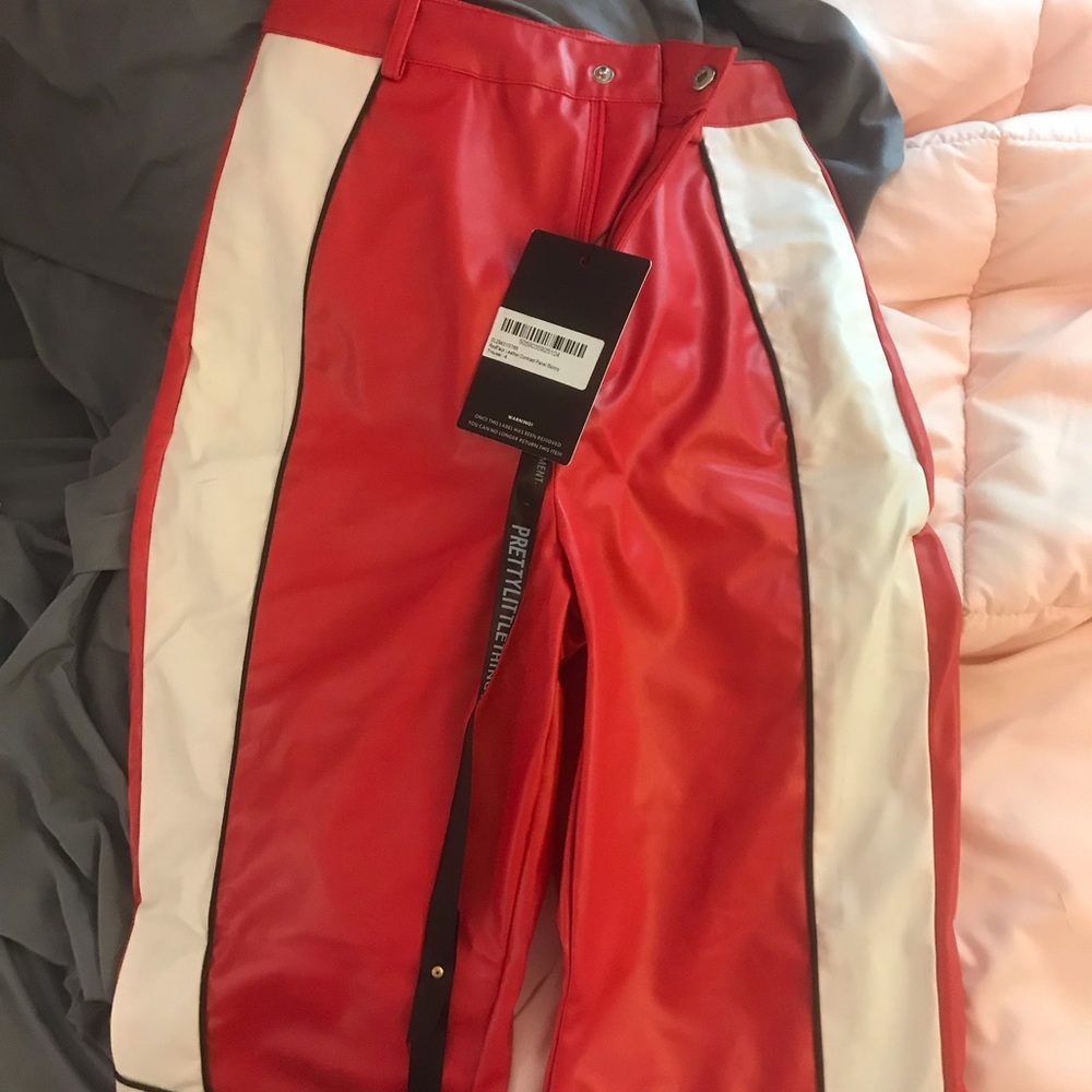 Red Leather Racing Pants